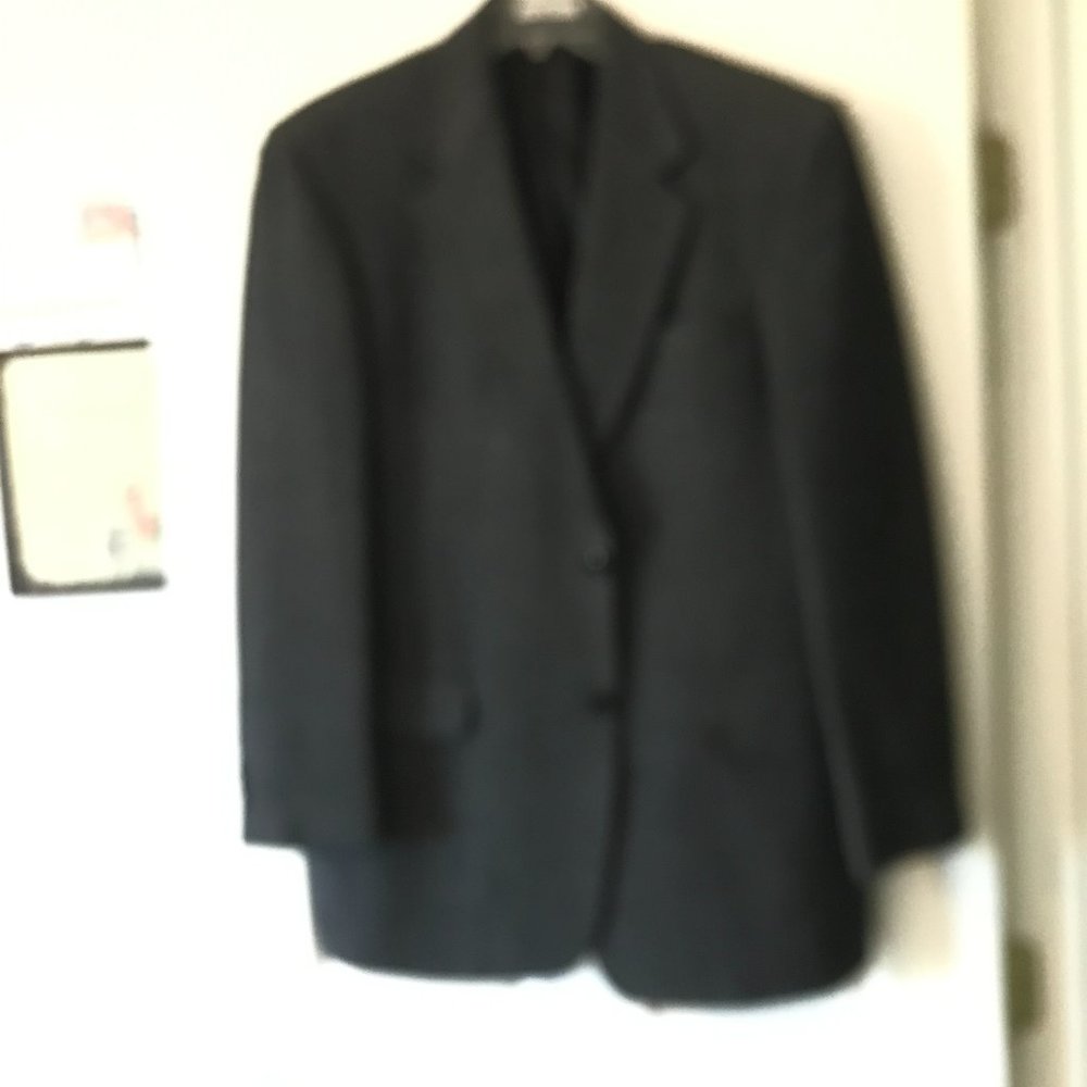 Men's Dark Charcoal Gray Tweed Sport Coat 42L